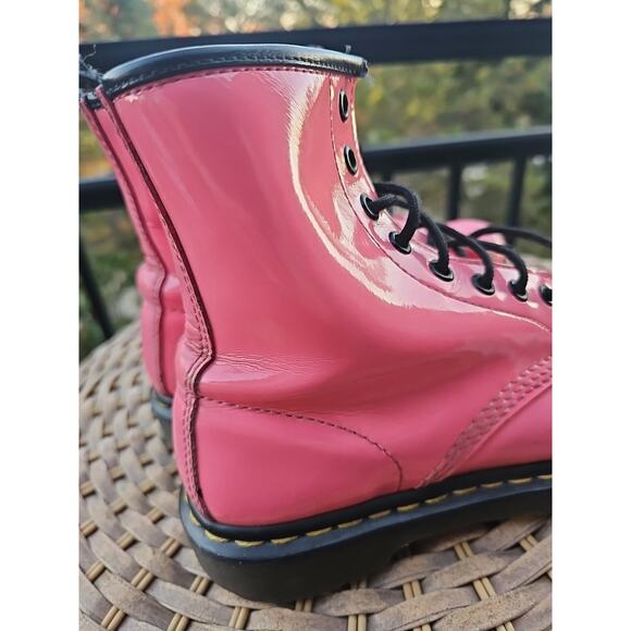 Dr Martens Combat Boots Bubblegum Pink Patent Leather 1460 Women’s 6 US 37 EU - Picture 6 of 11